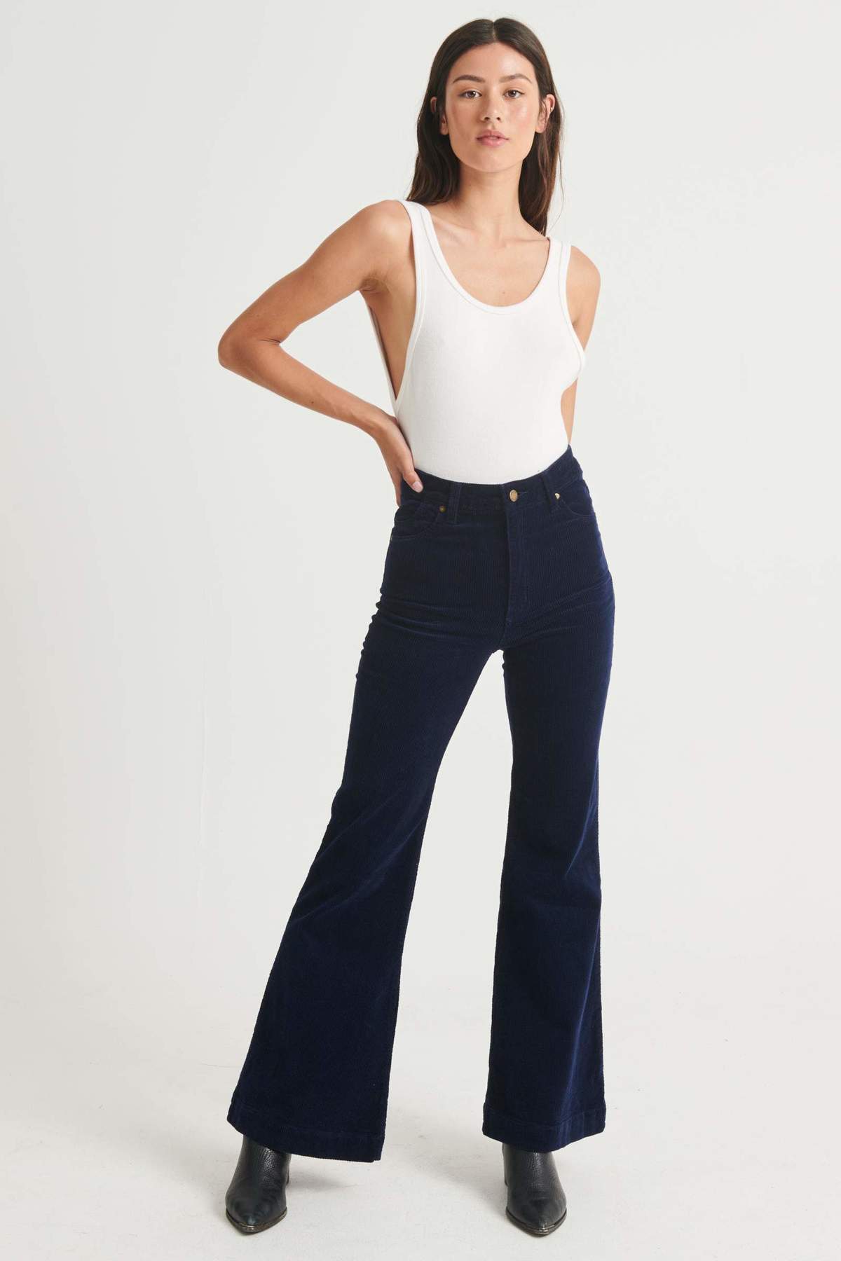 Rollas Eastcoast Flare - Midnight Cord | Garmentory