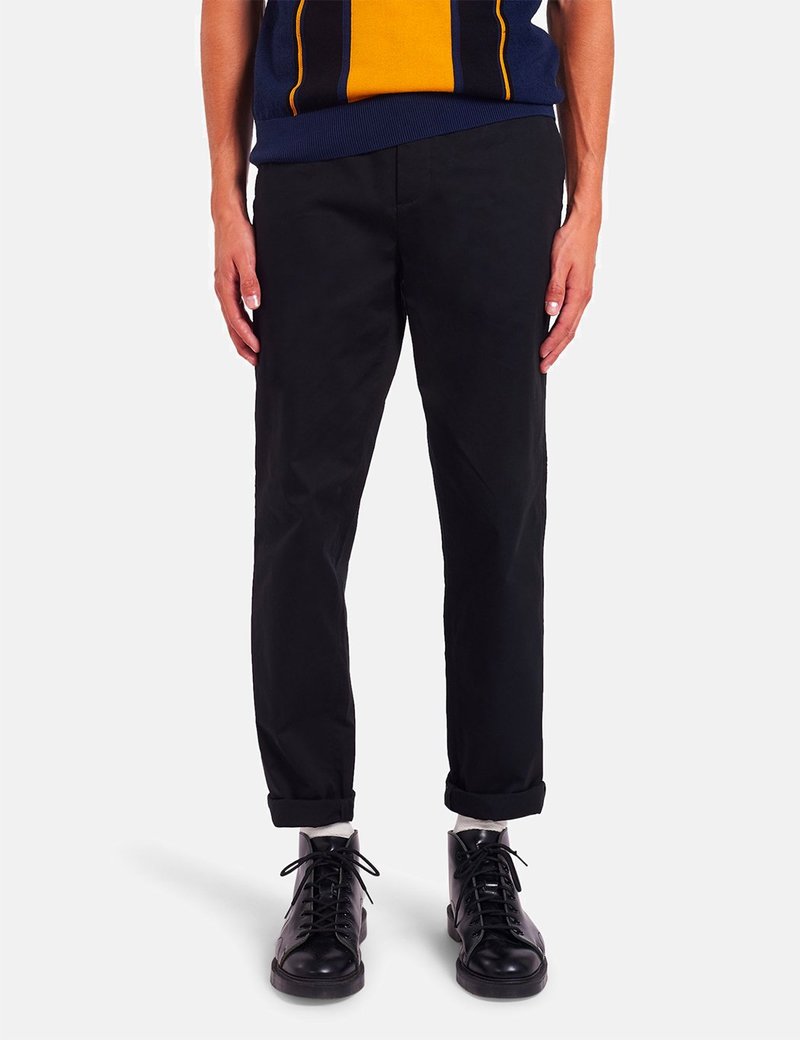 パンツ Fred Perry Twill Trousers BLACK, S size Fred Perry Black Straight Leg Twill Trousers | ModeSens