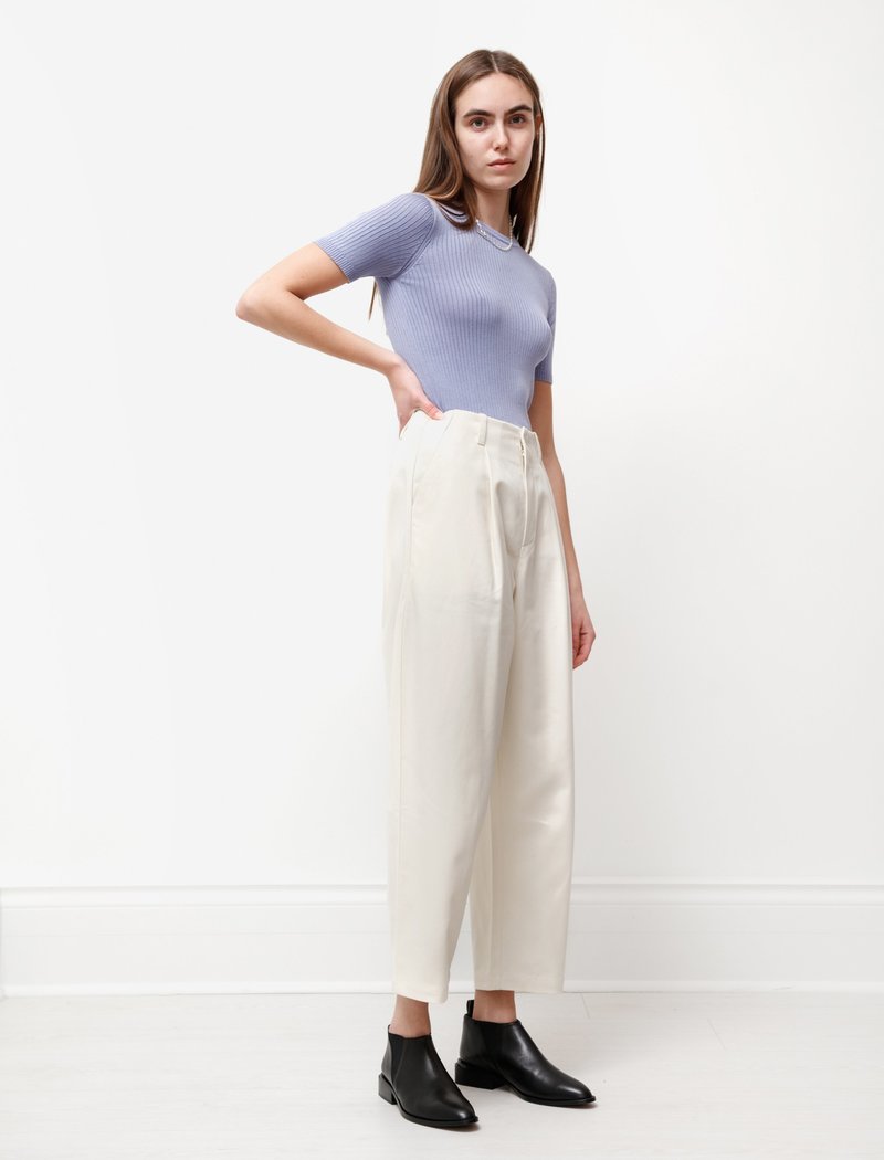 Priory Pleat Pant - Natural