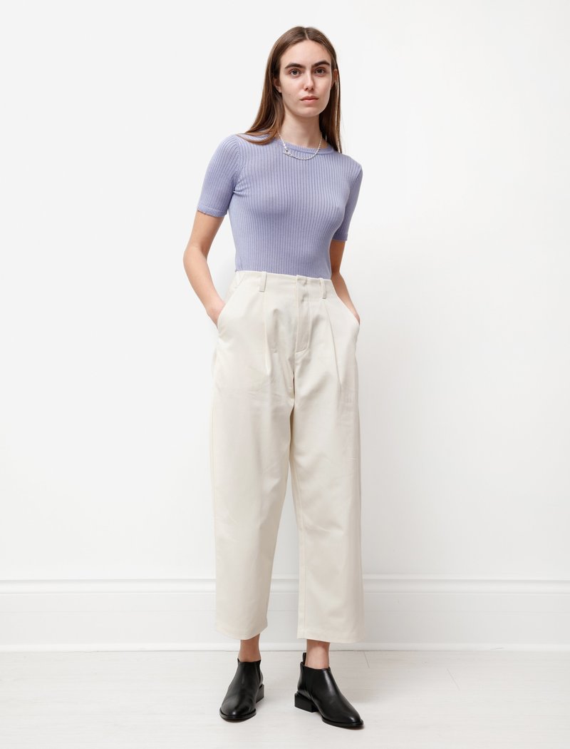 Priory Pleat Pant - Natural