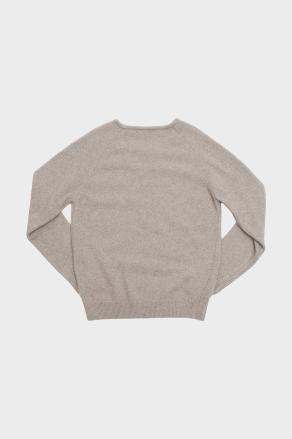 AMOMENTO Racoon V-Neck Knit - Beige | Garmentory