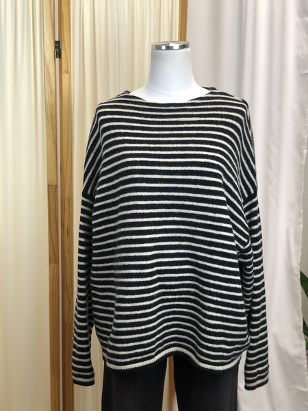 all saints striped sweatshirt