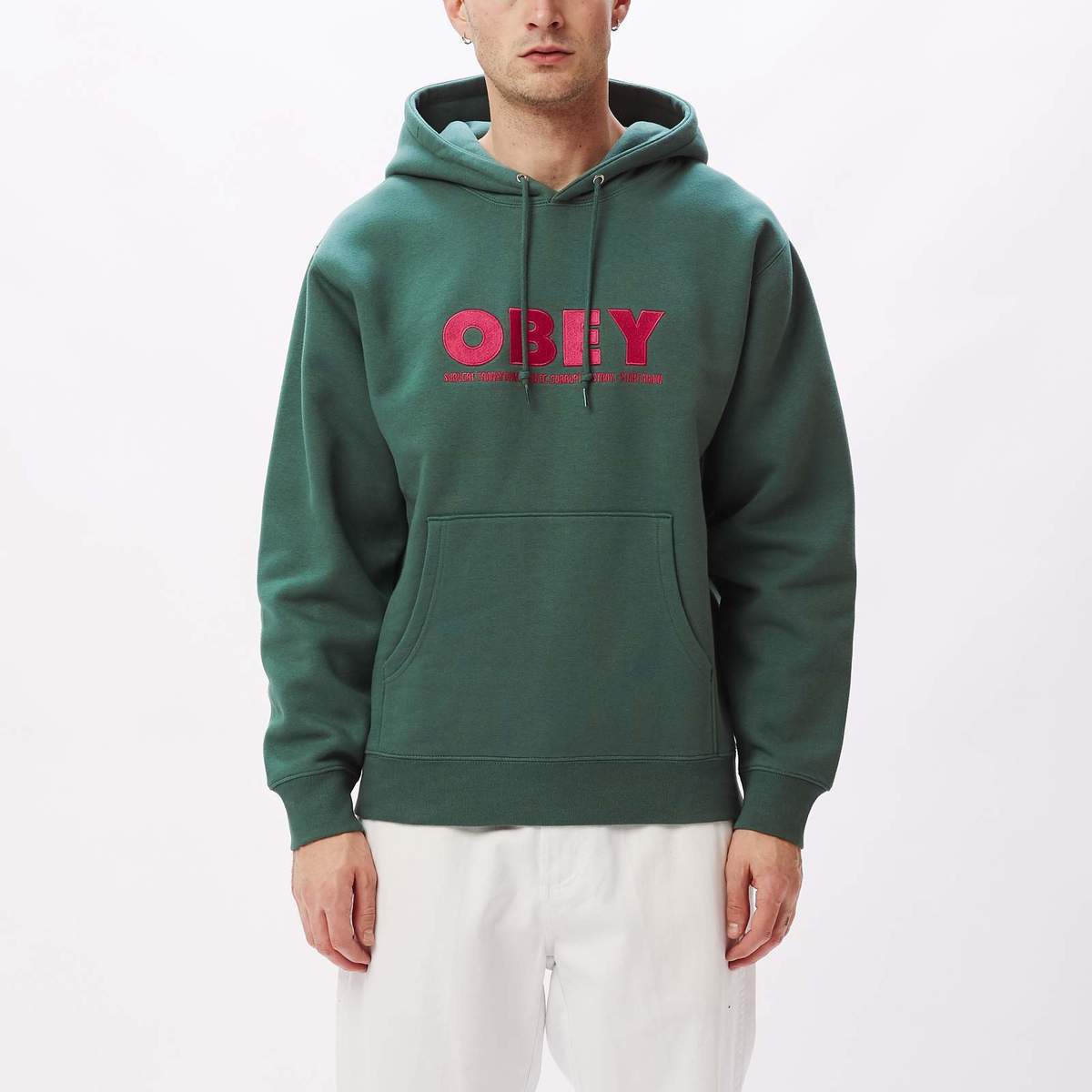 Obey Hubbs Hood Millard Green Garmentory