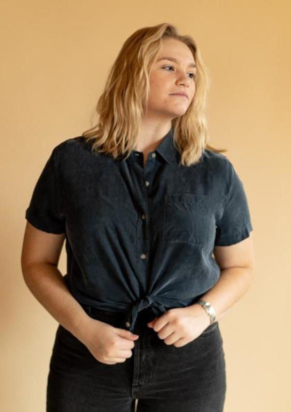 Bridge & Burn Greer Blouse - Pewter Bridge & Burn Greer Blouse - Pewter