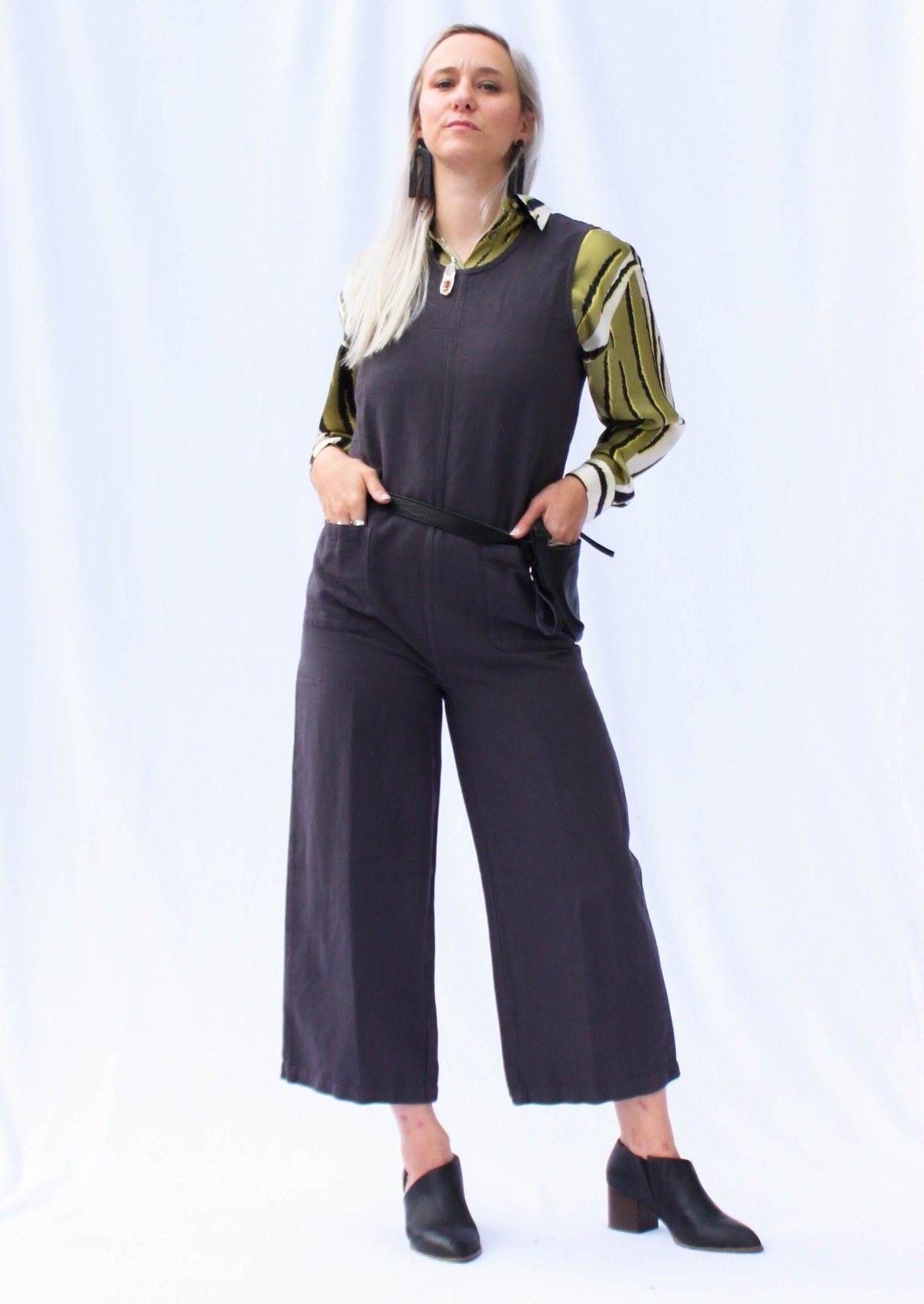 Bridge & Burn Kay Jumpsuit - Charcoal - Image 1 of 4