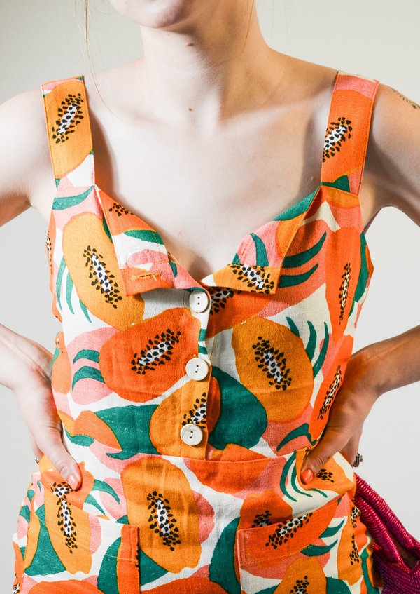 knee length dresses for ladies Papaya Sunset Orange Midi Dress