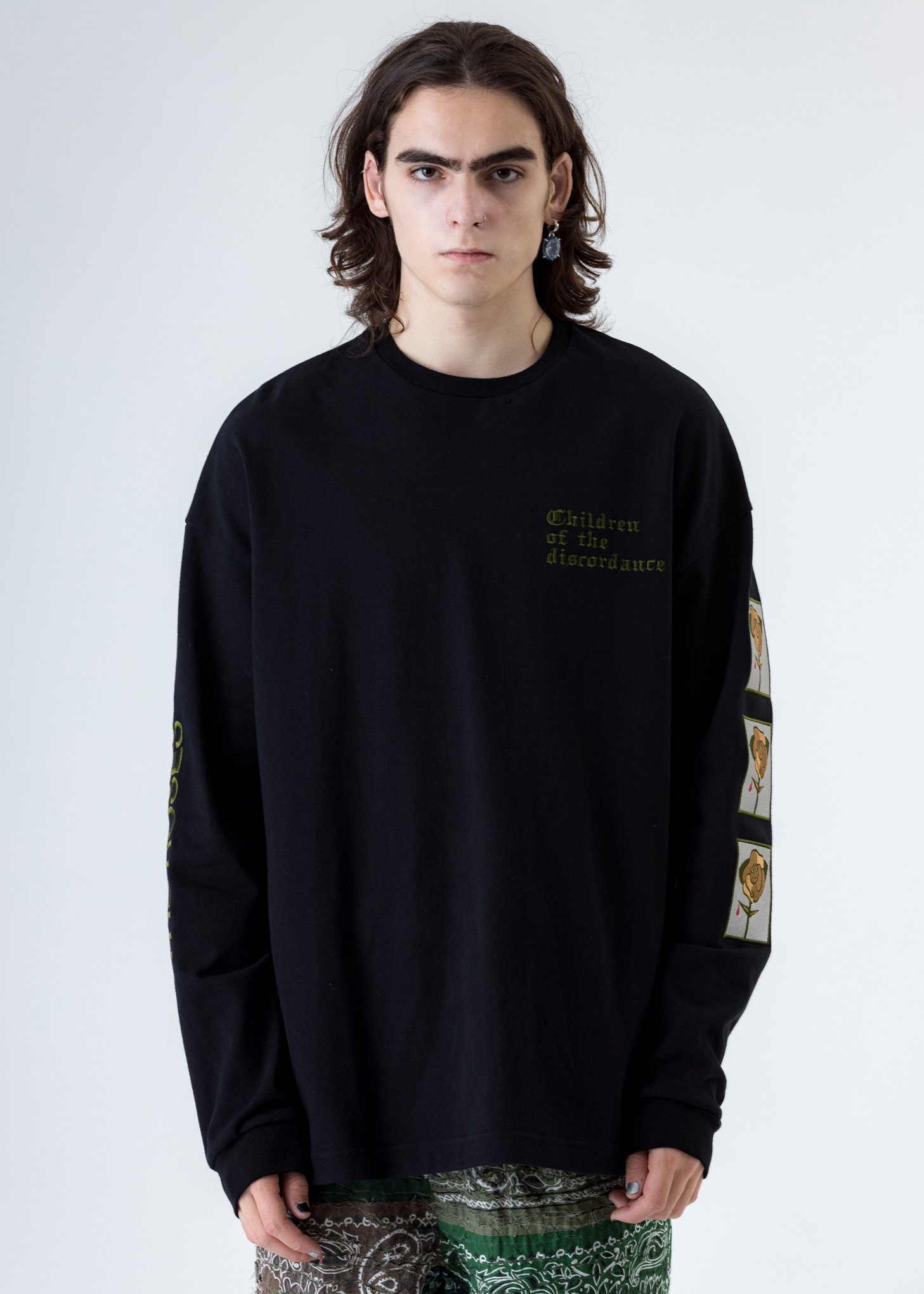 Children of the discordance Black Sastr Rose Embroidery Long
