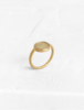 Agas & Tamar Triangle delicate ring with a gold coin - 14k Gold - Thumbnail 2