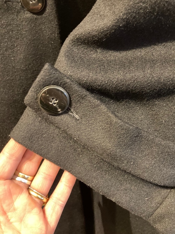 Samuji Wool Trench Coat - Black