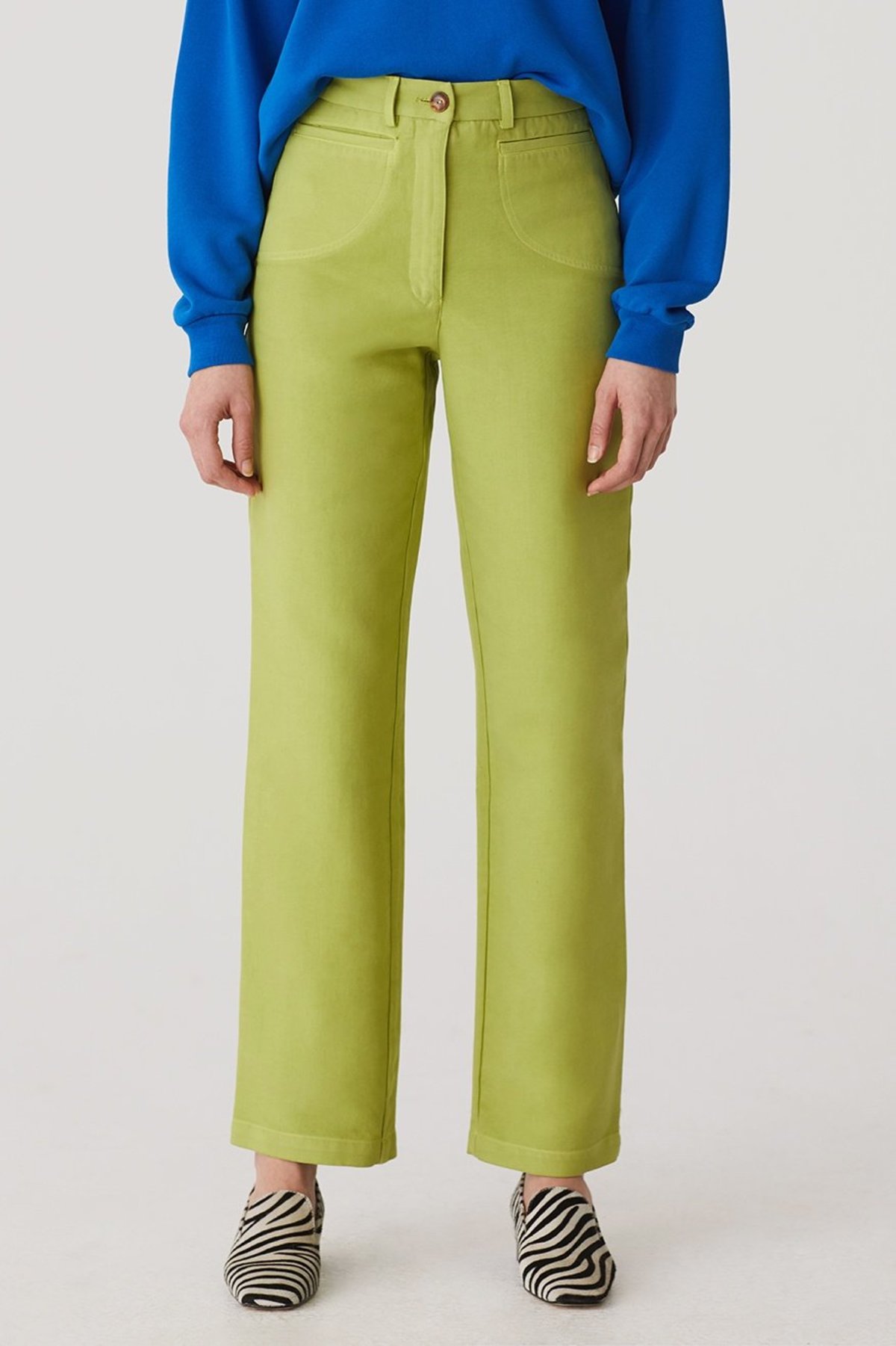 slim fit dress slacks Lime Green Suit main image 1