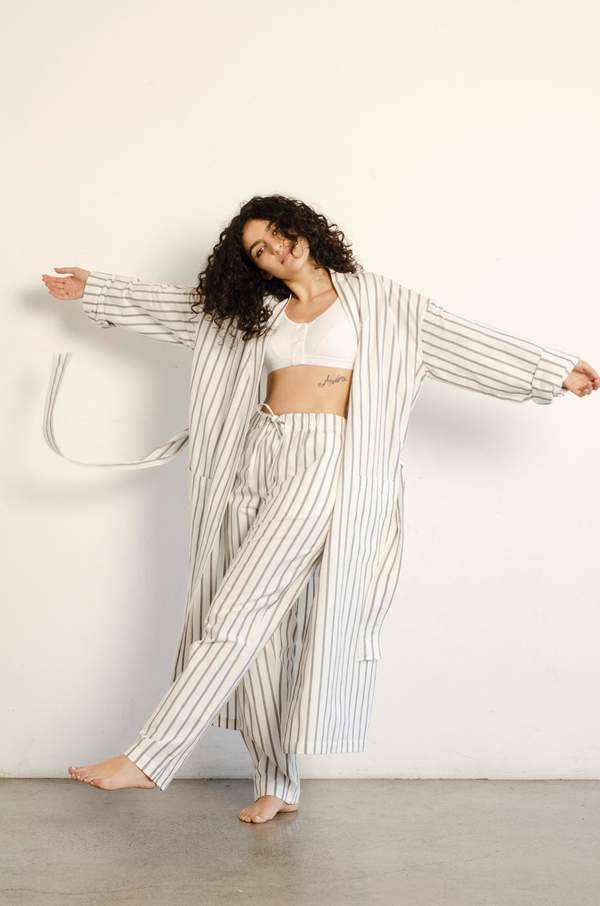Unisex General Sleep Robe - Stripe Unisex General Sleep Robe - Stripe