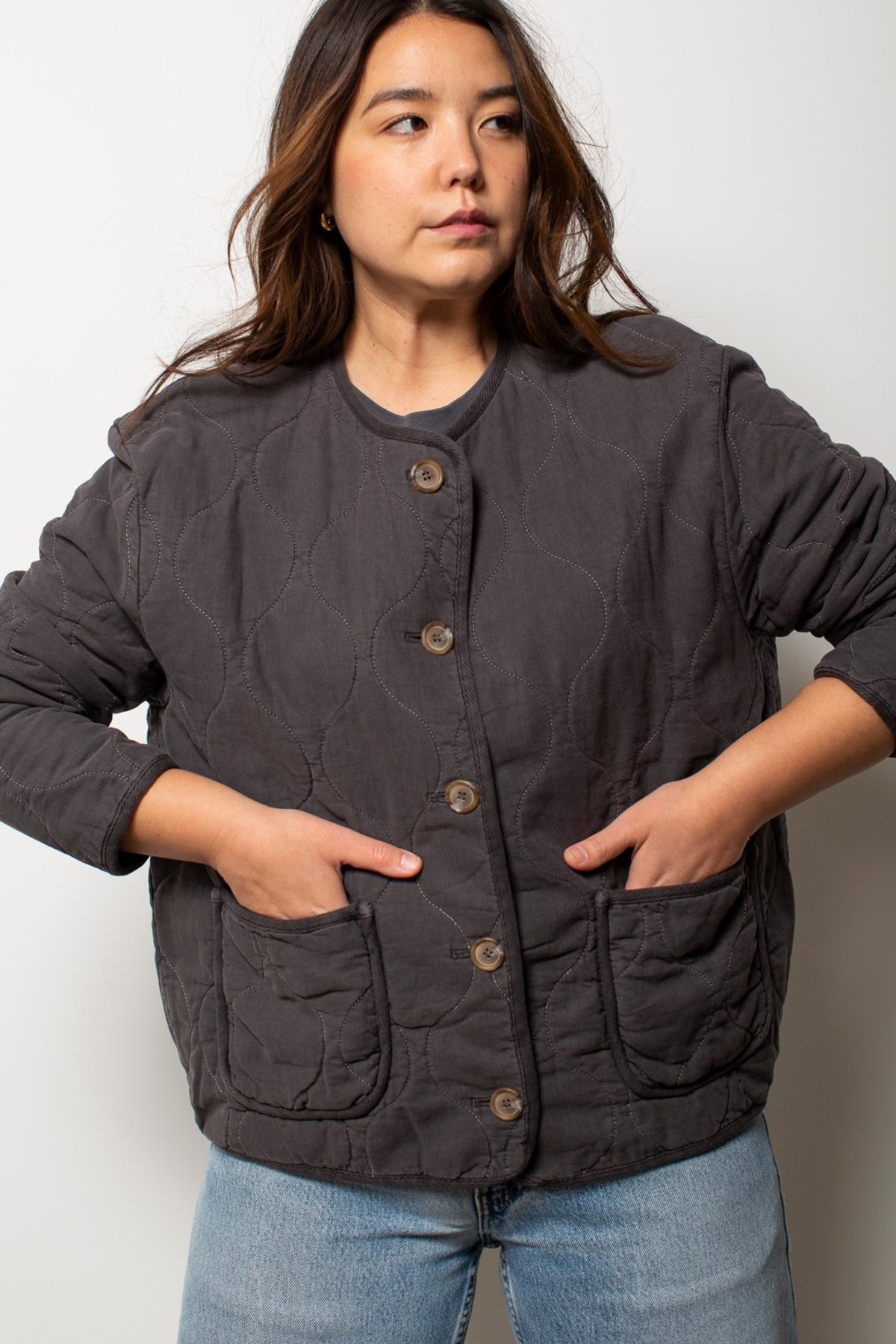 Filosofia Kayla Quilted Jacket - Pebble - Image 1 of 8
