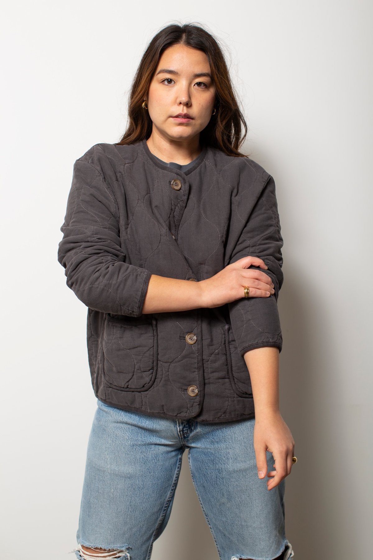 Filosofia Kayla Quilted Jacket - Pebble - Image 2 of 8