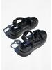 Suzanne Rae Velcro Sandal - Black - Thumbnail 3