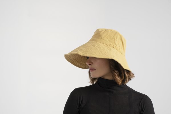 Freya Linen Bucket Hat - Corn | Garmentory