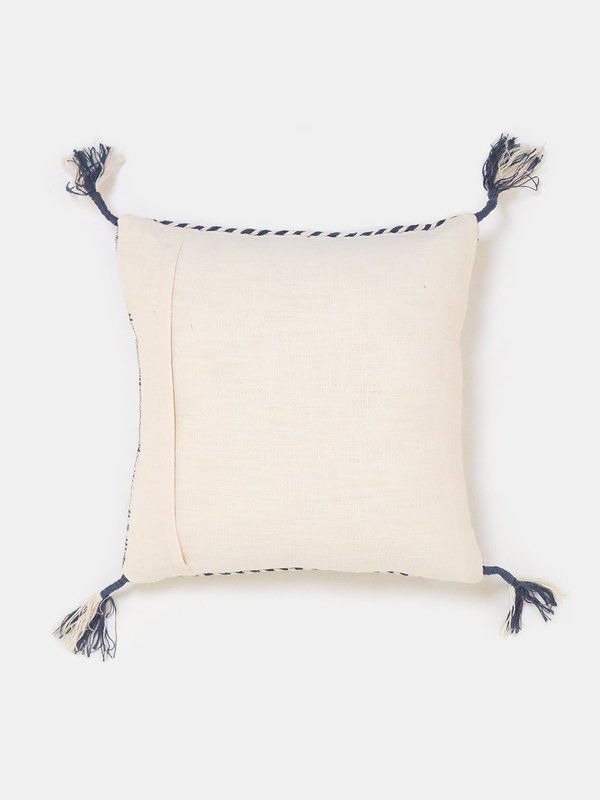 Erica Tanov yuba cotton throw pillow - natural/blue Erica Tanov yuba cotton throw pillow - natural/blue