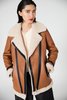 Veda Mesquite Shearling Coat - Whiskey - Thumbnail 3