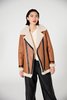 Veda Mesquite Shearling Coat - Whiskey - Thumbnail 4