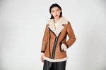 Veda Mesquite Shearling Coat - Whiskey - Thumbnail 5