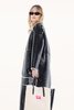 OOFWear REVERSIBLE ECO CURLY SHEEPSKIN CAR COAT  BLACK - Thumbnail 2