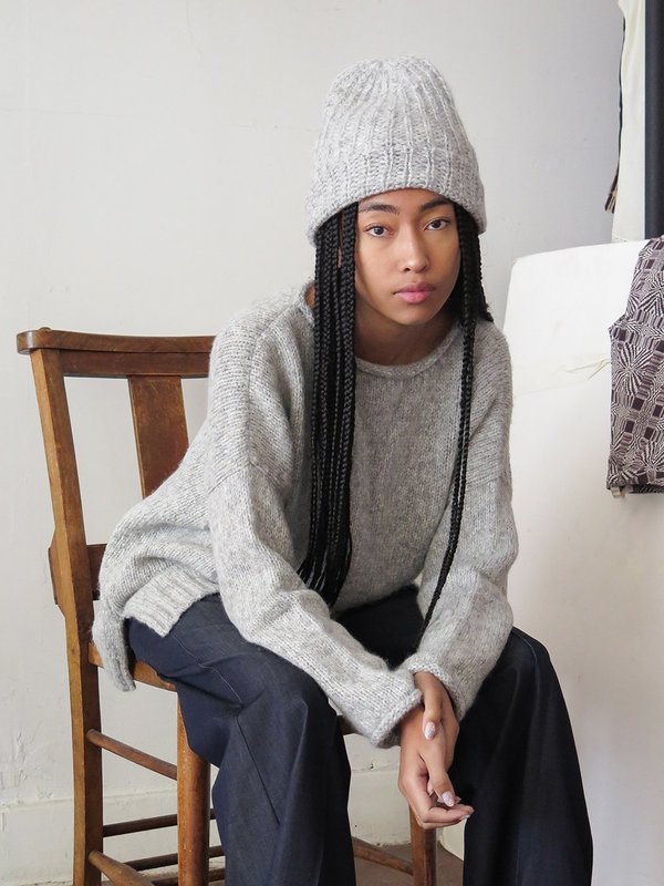 Erica Tanov Beanie - Light Grey Erica Tanov Beanie - Light Grey