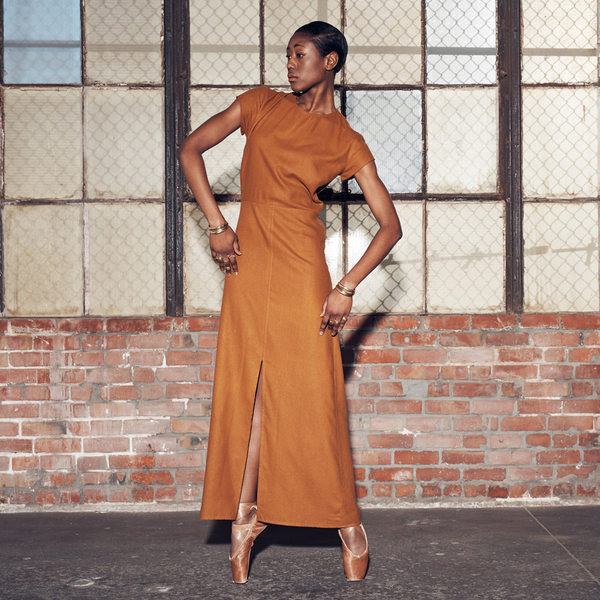 golden rust dress Vibe Robe - Golden and Rust main image 0