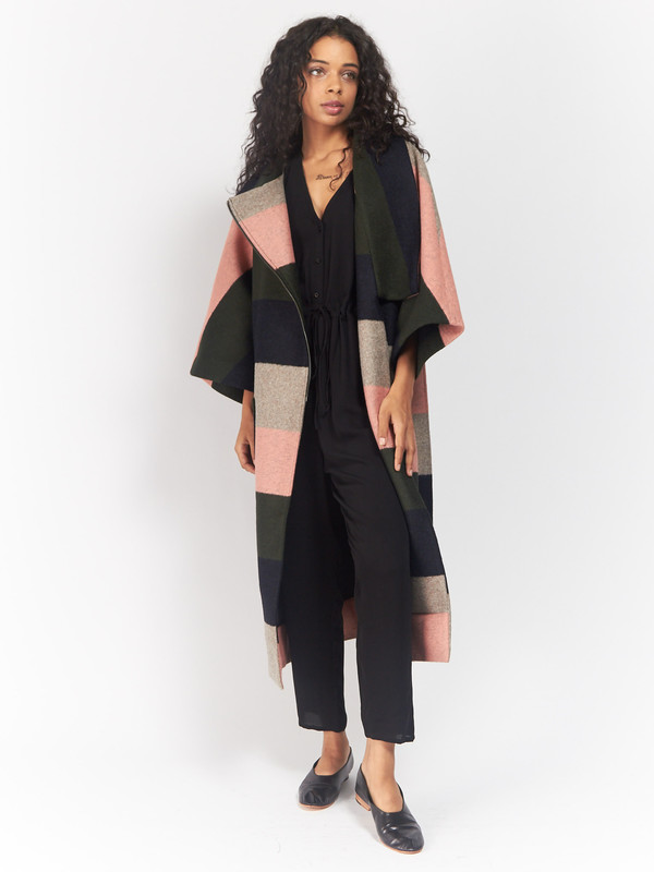 Henrik Vibskov Cape Stripe Coat Garmentory