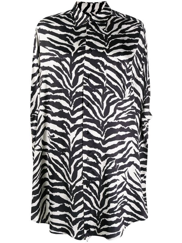 トップス Maison Margiela 6 Zebra Body Suit Mm6 Maison Margiela Zebra-print Stretch-jersey Bodysuit In