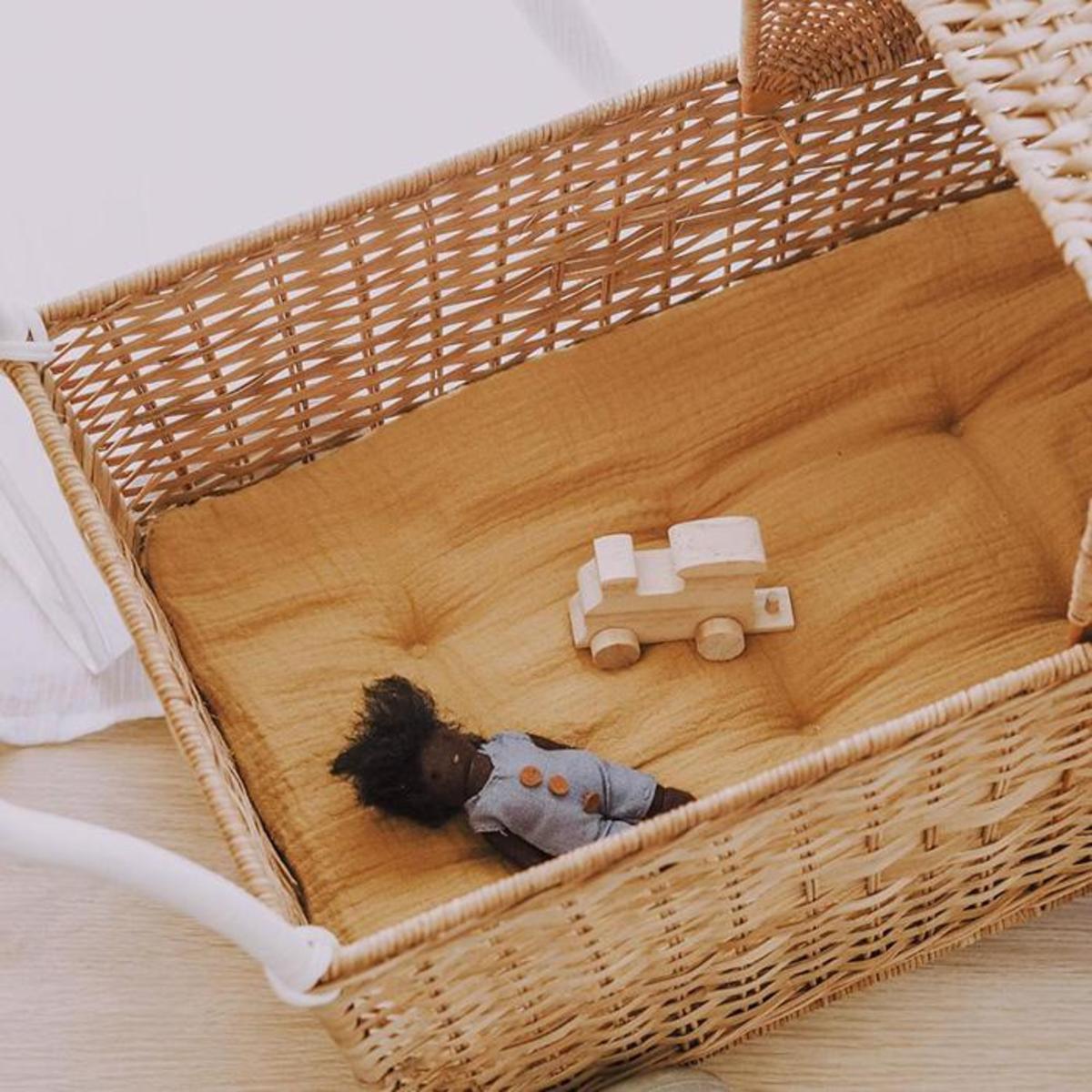 kids Olli Ella Strolley Stroller With Mattress - Mustard Yellow - Image 3 of 10