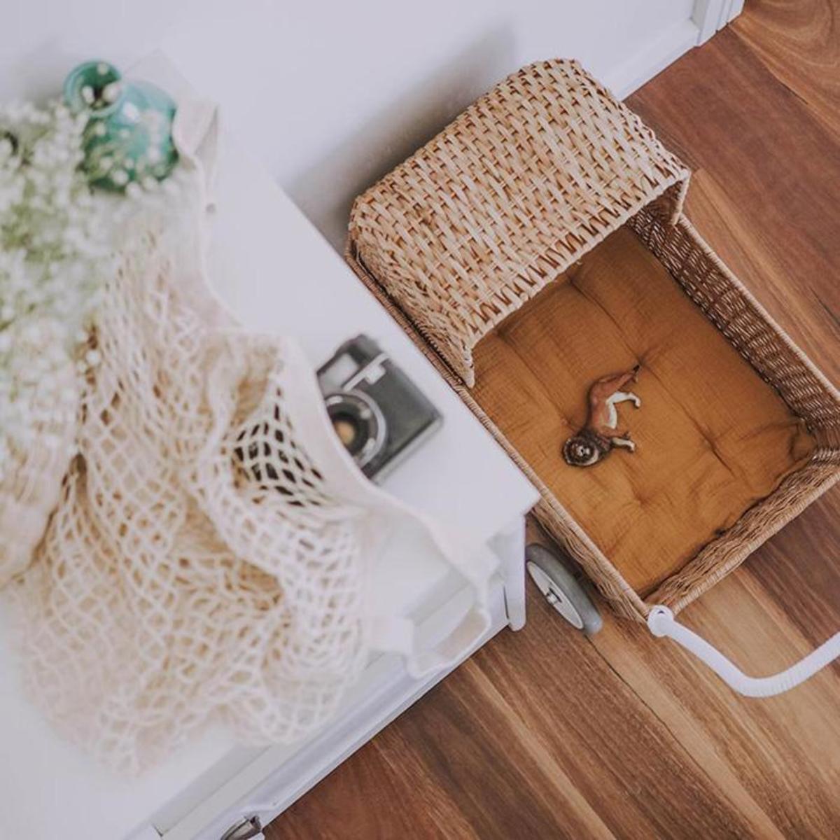 kids Olli Ella Strolley Stroller With Mattress - Mustard Yellow - Image 5 of 10