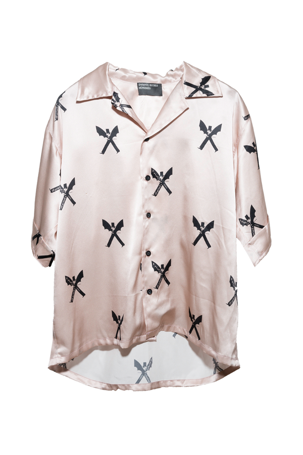 Enfants Riches Deprimes Silk Nouveau Logo Chemise Shirt - Pink