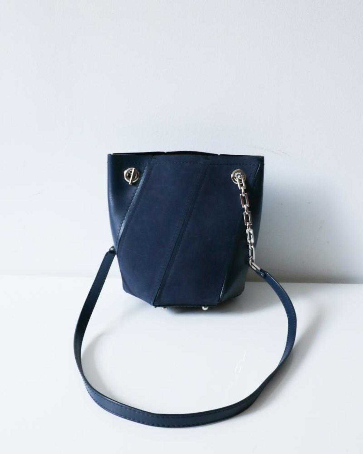 pre-loved] Proenza Schouler Mini Hex Bucket Bag - Navy | Garmentory