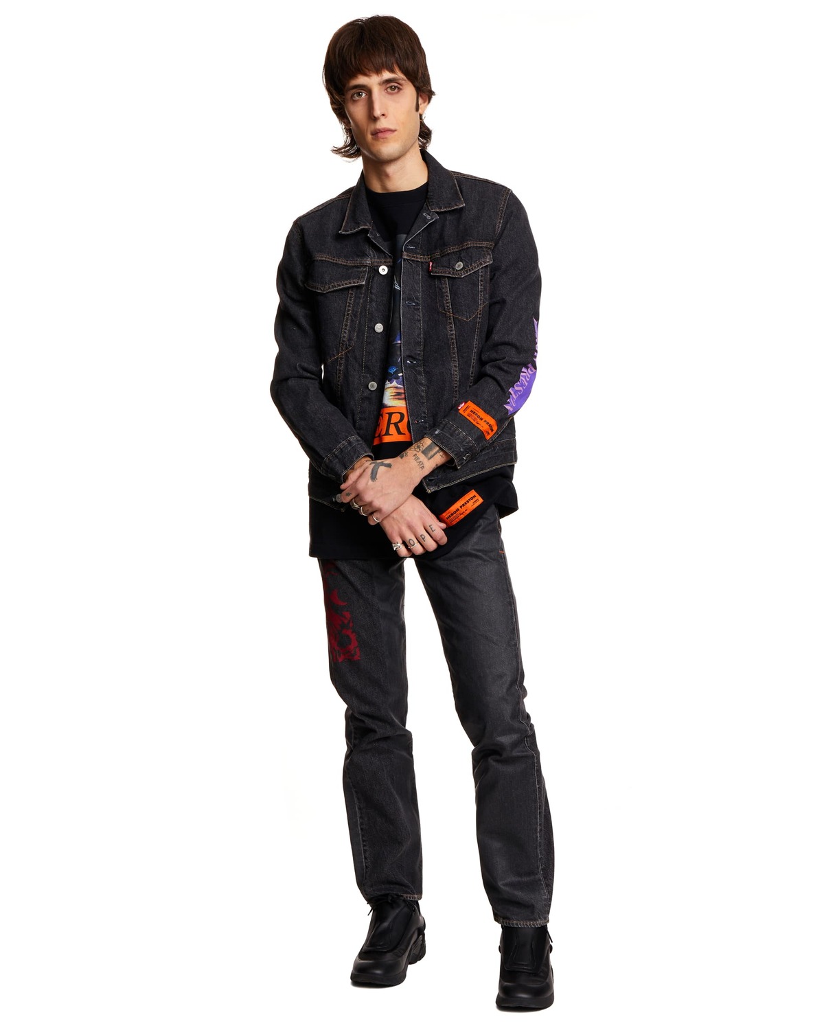 Heron Preston Levi's Trucker denim jacket - black | Garmentory