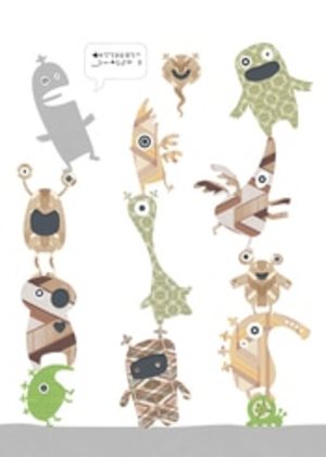Inke STACK-O-MONSTERS WALL PRINT Inke STACK-O-MONSTERS WALL PRINT