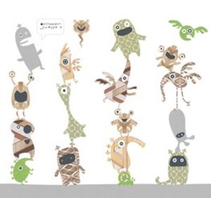 Inke STACK-O-MONSTERS WALL PRINT Inke STACK-O-MONSTERS WALL PRINT