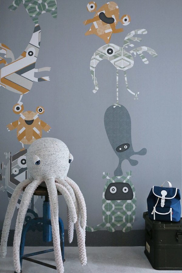 Inke STACK-O-MONSTERS WALL PRINT - ORANGE Inke STACK-O-MONSTERS WALL PRINT - ORANGE