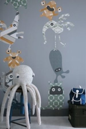 Inke STACK-O-MONSTERS WALL PRINT - ORANGE Inke STACK-O-MONSTERS WALL PRINT - ORANGE