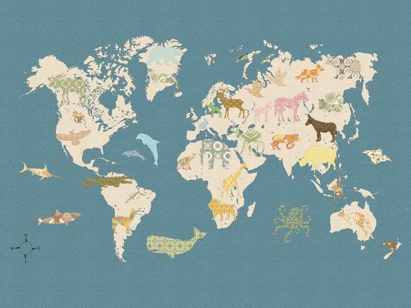 Inke WORLD MAP WALL PRINT Inke WORLD MAP WALL PRINT