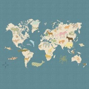 Inke WORLD MAP WALL PRINT Inke WORLD MAP WALL PRINT