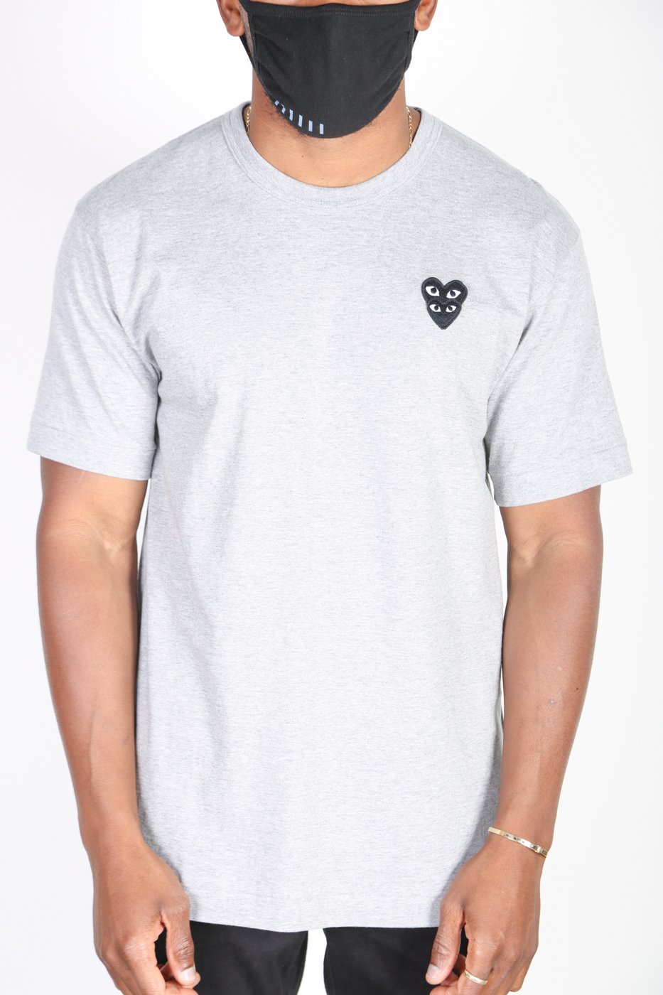 cdg double heart tee