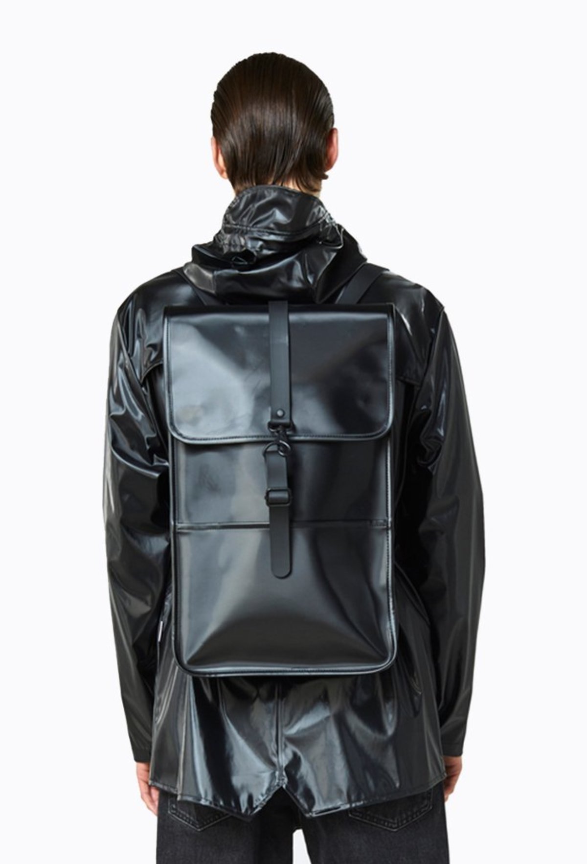 rains backpack shiny black | Backpack | Grey The backpack Rains 13010 Micro striated effect is a versatile and functional accessory designed for everyday activities Rains Backpack Shiny Black