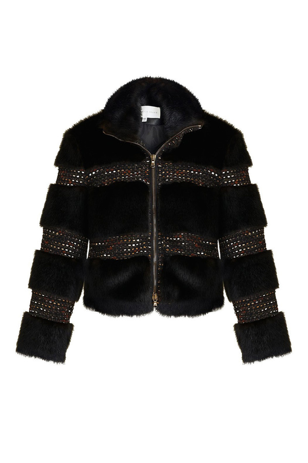 veronica beard fraya fur coat