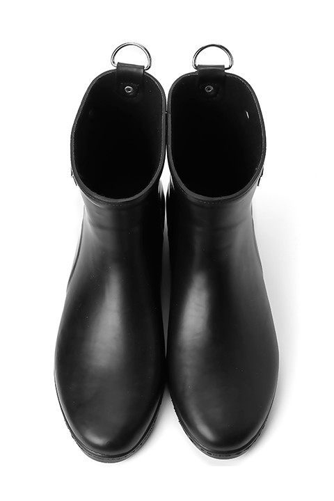 Ankle Rain Boot in Black on Black by Alice + Whittles Ankle Rain Boot in Black on Black by Alice + Whittles