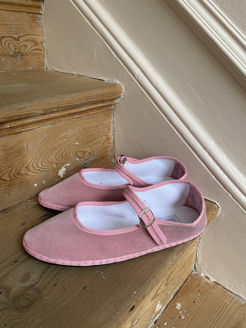 【DROGHERIA CRIVELLINI】 Mary Jane Moire Pink Chestnut Drogheria Crivellini Velvet Mary Janes - Pink | Garmentory