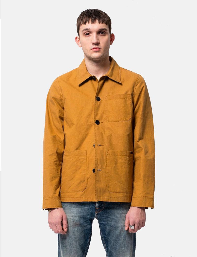 Nudie Jeans Barney Worker Waxed Jacket - Camel | Garmentory
