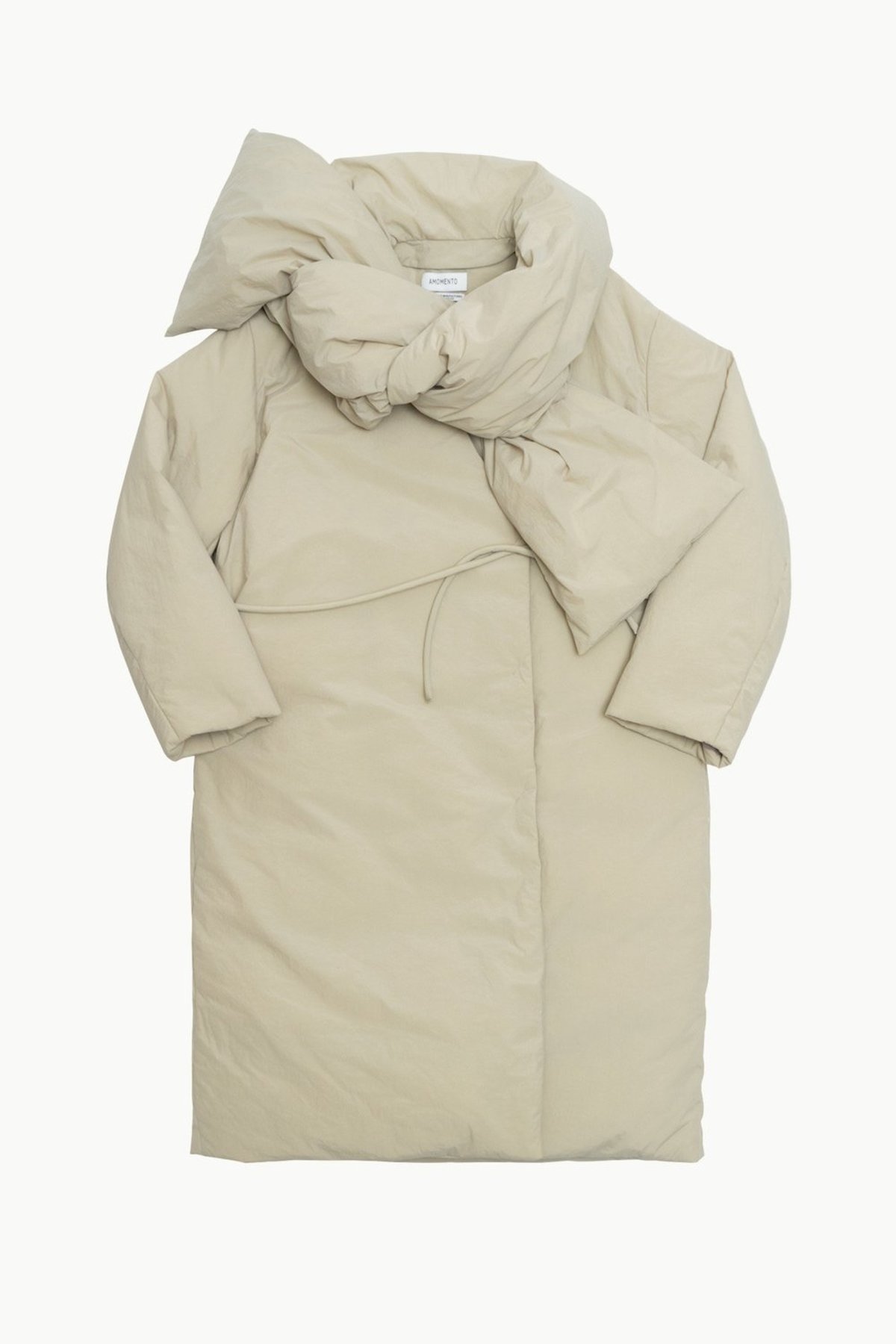 AMOMENTO Goose Down Muffler Puffer - Olive | Garmentory