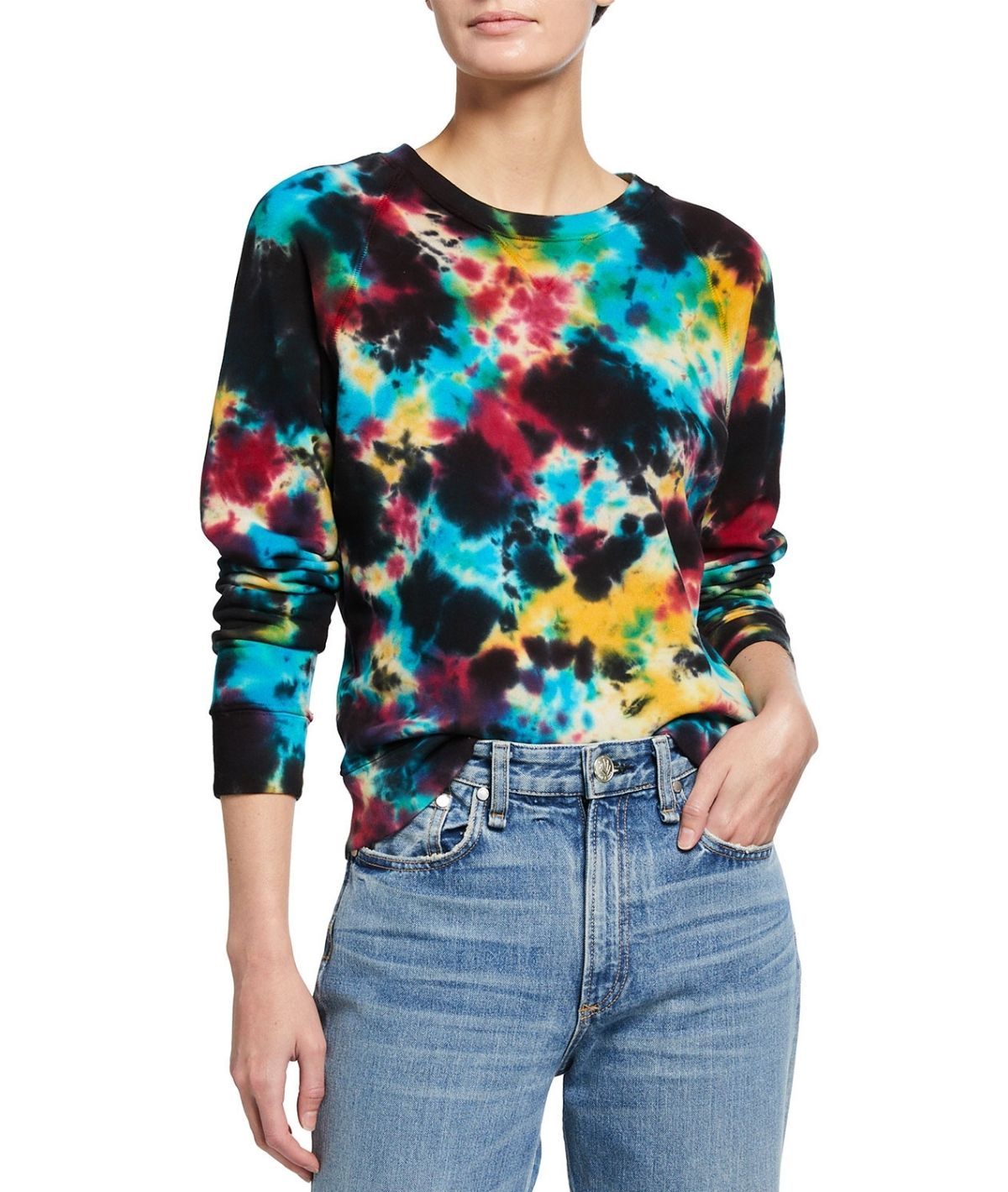 mother denim tie dye sweatshirt