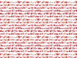 Inke HOUSES WALL PRINT - RED Inke HOUSES WALL PRINT - RED