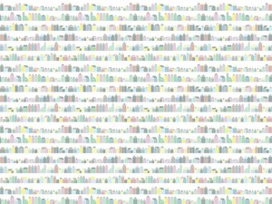 Inke HOUSES PASTEL WALL PRINT Inke HOUSES PASTEL WALL PRINT