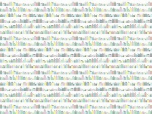 Inke HOUSES PASTEL WALL PRINT Inke HOUSES PASTEL WALL PRINT